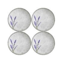 Jogo de Prato Sobremesa 21cm Kit 4 Pçs Alfazema Alleanza Decorado Jogo de Prato Sobremesa 21cm Kit 4 Pçs Alfazema Alleanza Decorado