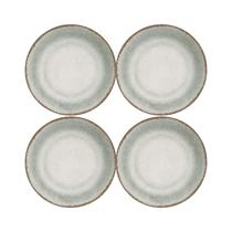 Jogo de Prato Sobremesa 21cm Kit 4 Pçs Durban Alleanza Rustico