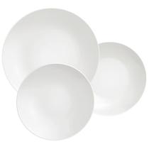 Jogo de Pratos 12 Peças Tramontina Porcelana Branco Sobremesa Raso Fundo Jogo de Pratos 12 Peças Tramontina Porcelana Branco Sobremesa Raso Fundo