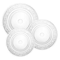 Jogo de Pratos Aparelho Jantar Kit 12 Peças Angel Lyor Transparente Jogo de Pratos Aparelho Jantar Kit 12 Peças Angel Lyor Transparente