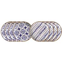 Jogo de Pratos Asteca De Sobremesa Porto Brasil 8 Unidades Jogo de Pratos Asteca De Sobremesa Porto Brasil 8 Unidades