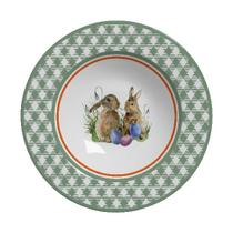 Jogo de pratos coelho bunny fundo c/6 pcs primeira linha