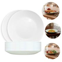 Jogo de Pratos de Jantar Fundo Opaline Redondo Resistente Clean - Bela Flor