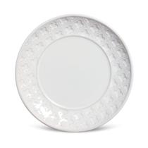 Jogo de Pratos De Sobremesa Branco Porto Brasil Relief 6 Unidades