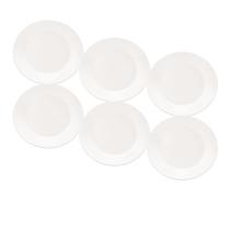 Jogo de Pratos de Sobremesa Kit 6 Peças Clean 20,5cm Porcelana Lyor Jogo de Pratos de Sobremesa Kit 6 Peças Clean 20,5cm Porcelana Lyor