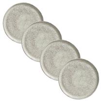 Jogo de Pratos de Sobremesa Porto Brasil Linhas Stoneware 4 Unidades Jogo de Pratos de Sobremesa Porto Brasil Linhas Stoneware 4 Unidades