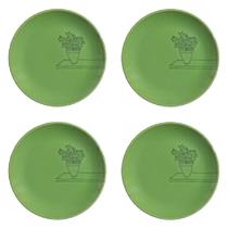 Jogo de Pratos de Sobremesa Rita Lobo Porto Brasil Ervas 4Un