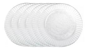 Jogo De Pratos De Vidro Fundo Duralex Primavera - 6 Peças Jogo De Pratos De Vidro Fundo Duralex Primavera - 6 Peças