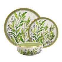 Jogo de Pratos e Bowls Kit 18 Peças Siena Salgueira Cerâmica Florarte