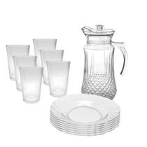 Jogo De Pratos E Copos 13 Peças Aparelho De Jantar Completo