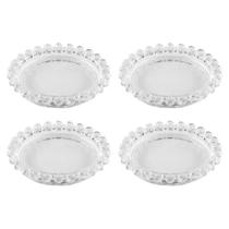 Jogo de pratos em cristal Wolff Pearl 10cm 4 peças