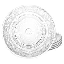 Jogo de Pratos Fundo 21,5cm Kit 4 Peças Lyor Angel Transparente