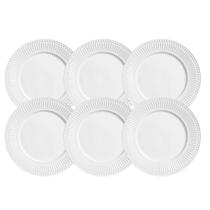 Jogo De Pratos Fundo 22cm Kit 6 Peças Sopa Roma Branco Cerâmica Porto Brasil Jogo De Pratos Fundo 22cm Kit 6 Peças Sopa Roma Branco Cerâmica Porto Brasil