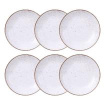 Jogo De Pratos Fundo 6 Peças Rústico 22 Cm Porcelana Decorada Tramontina Jogo De Pratos Fundo 6 Peças Rústico 22 Cm Porcelana Decorada Tramontina