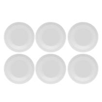 Jogo De Pratos Fundo 6Pcs Porcelana Branco Sopa 21Cm Oxford