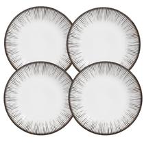 Jogo de Pratos Fundo Cerâmica 25cm Kit 4 Peças Sopa Coup Haya Alleanza Luxo Jogo de Pratos Fundo Cerâmica 25cm Kit 4 Peças Sopa Coup Haya Alleanza Luxo