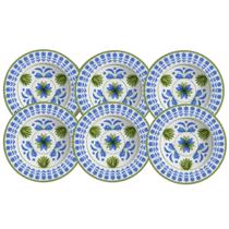 Jogo De Pratos Fundo Cerâmica 25Cm Kit 6 Pcs Naples Alleanza