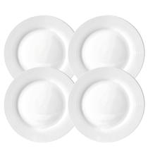 Jogo De Pratos Fundo Kit 4 Peças 22,5cm Sopa Branco Porcelana Brizzard Jogo De Pratos Fundo Kit 4 Peças 22,5cm Sopa Branco Porcelana Brizzard