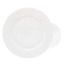 Jogo De Pratos Fundo Kit 4 Peças 22cm Sopa Branco Porcelana Limoges Vendange