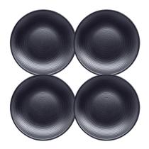 Jogo de Pratos Fundo Kit 4 Peças 25cm Alleanza Coup Ébano Cerâmica Jogo de Pratos Fundo Kit 4 Peças 25cm Alleanza Coup Ébano Cerâmica