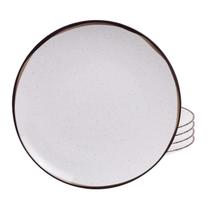 Jogo De Pratos Fundo Kit 4 Peças Porcelana 21cm Canyon Tramontina
