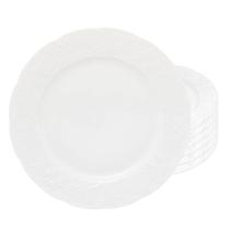 Jogo De Pratos Fundo Kit 6 Pcs 22Cm Branco Limoges Vendange