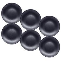Jogo de Pratos Fundo Kit 6 Peças 25cm Alleanza Coup Ébano Cerâmica Jogo de Pratos Fundo Kit 6 Peças 25cm Alleanza Coup Ébano Cerâmica