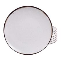 Jogo De Pratos Fundo Kit 6 Peças Porcelana 21cm Canyon Tramontina