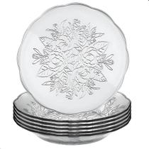 Jogo De Pratos Fundos 12 Peças Em Vidro Para Almoço/Jantar