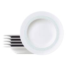 Jogo De Pratos Fundos 23cm Kit 4 Peças Monocroma Porcelana Decorada Tramontina Jogo De Pratos Fundos 23cm Kit 4 Peças Monocroma Porcelana Decorada Tramontina