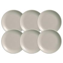 Jogo De Pratos Fundos 25Cm Kit 6 Pcs Cerâmica Urban Alleanza