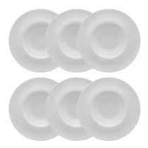 Jogo de pratos fundos bistrô em porcelana Strauss Sable 27,5cm 6 peças
