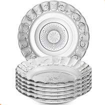 Jogo de Pratos Fundos de Vidro 18 Peças Aparelho de Jantar Resistente