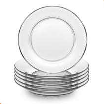 Jogo De Pratos Fundos Kit 6 Peças Em Vidro Almoço E Jantar