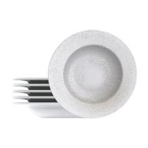 Jogo de Pratos Fundos Tramontina Isabel 6 Peças em Porcelana Decorada