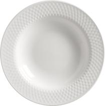Jogo De Pratos Jantar Fundo Cerâmica Split Branco - 25cm -