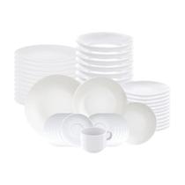 Jogo de Pratos Leonora 48 Peças em Porcelana Branco - Tramontina Jogo de Pratos Leonora 48 Peças em Porcelana Branco - Tramontina