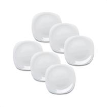 Jogo De Pratos Original Line Quadrados Mesa 29,20cm Com 6