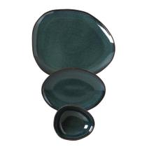 Jogo De Pratos Oval 18 Peças Orgânico Oceano Porto Brasil Jogo De Pratos Oval 18 Peças Orgânico Oceano Porto Brasil