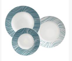 Jogo de Pratos Porcelana Decorada Clarice 12 peças 96011/785 - Tramontina Jogo de Pratos Porcelana Decorada Clarice 12 peças 96011/785 - Tramontina