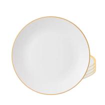 Jogo De Pratos Raso 27cm Kit 4 Peças Borda Dourada Porcelana Legacy Gold Luxo Mesa Posta Jogo De Pratos Raso 27cm Kit 4 Peças Borda Dourada Porcelana Legacy Gold Luxo Mesa Posta