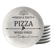 Jogo De Pratos Raso Cerâmica 29Cm Kit 6 Peças Pizza Alleanza Jogo De Pratos Raso Cerâmica 29Cm Kit 6 Peças Pizza Alleanza