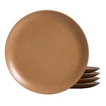 Jogo De Pratos Raso Cerâmica Kit 4 Peças 29cm Organic Terracota Alleanza