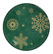 Jogo de Pratos Raso Christmas Flake Natal Alleanza 6pçs