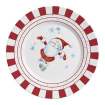 Jogo de Pratos Raso Cute Christmas Natal Alleanza 6 pçs
