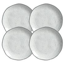Jogo De Pratos Raso Jantar 26Cm 4 Pçs Orgânico Echo Rustico