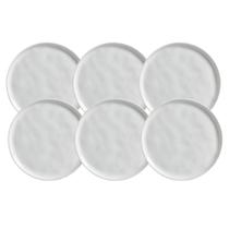Jogo De Pratos Raso Jantar Refeição 29cm Kit 6 Peças Bio New White Branco Cerâmica Porto Brasil Jogo De Pratos Raso Jantar Refeição 29cm Kit 6 Peças Bio New White Branco Cerâmica Porto Brasil