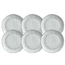 Jogo De Pratos Raso Jantar Refeição Kit 6 Peças 26,5cm Orgânico Echo Cerâmica Porto Brasil Rustico