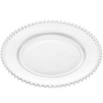 Jogo de Pratos Rasos 28cm de Cristal 20 peças Linha Pearl Wolff para Mesa Posta Restaurantes