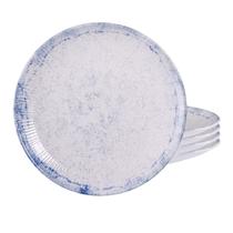 Jogo De Pratos Rasos 28cm Kit 4 Peças Maragogi Porcelana Decorada Tramontina